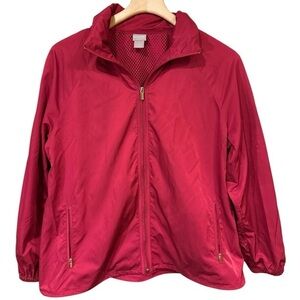 Chicos‎ Women's Pink Full Zip Lightweight Active Jacket Coat Size 2 Large